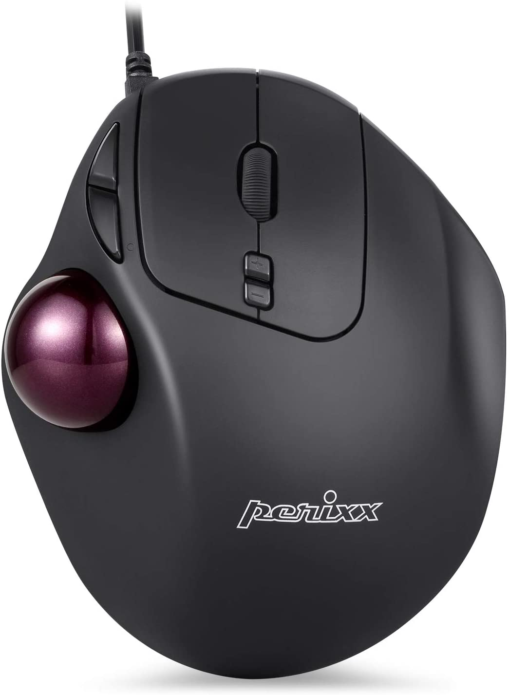 Perix  Wired Trackball USB Mouse, 7 Button Design, Build-In 1.34 Inch Trackball with Pointing Feature