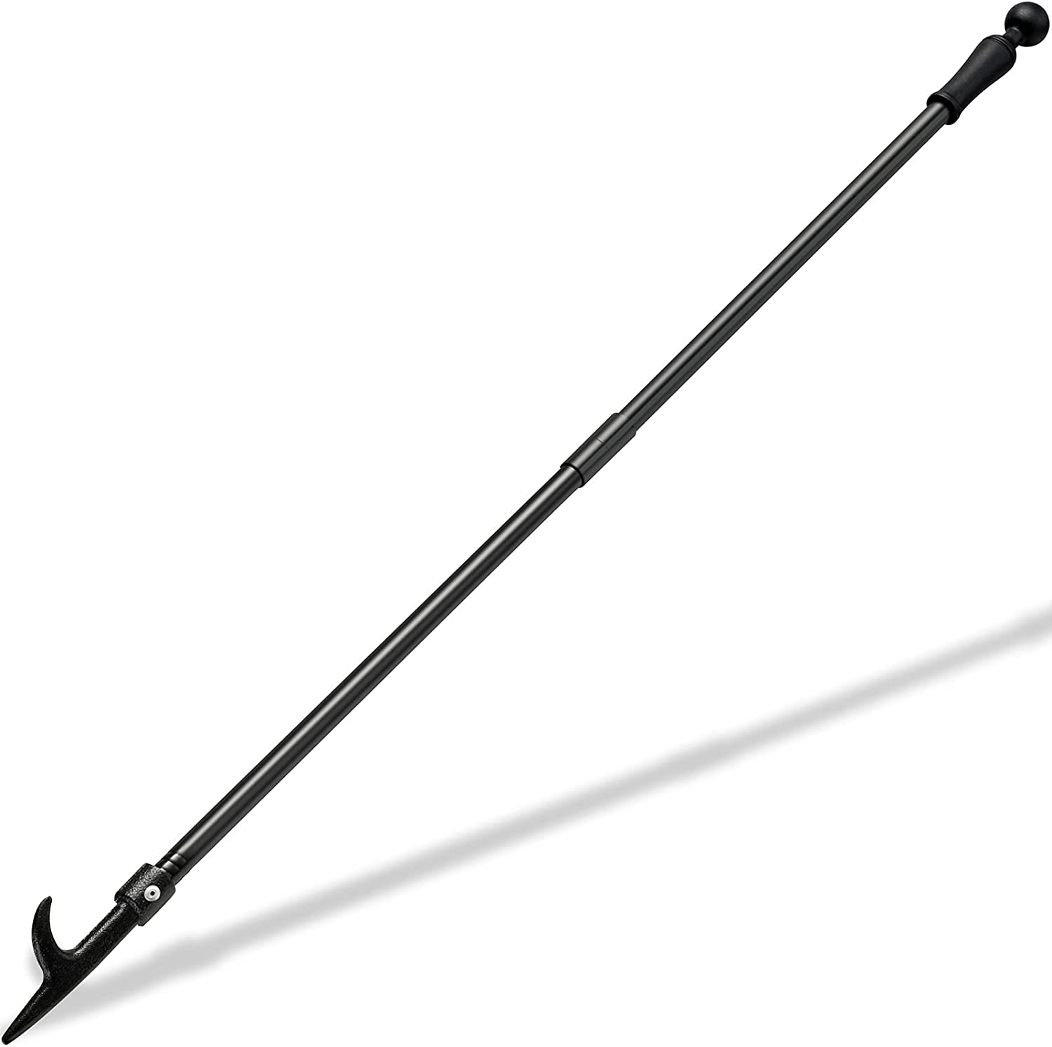 BsBsBest Fire Poker for Fire Pit, 46 Inch Extra Long Portable Campfire Poker for Fireplace, Camping, Wood Stove, Outdoor and Indoor Use, Rust Resistant Stainless Steel Black Finish