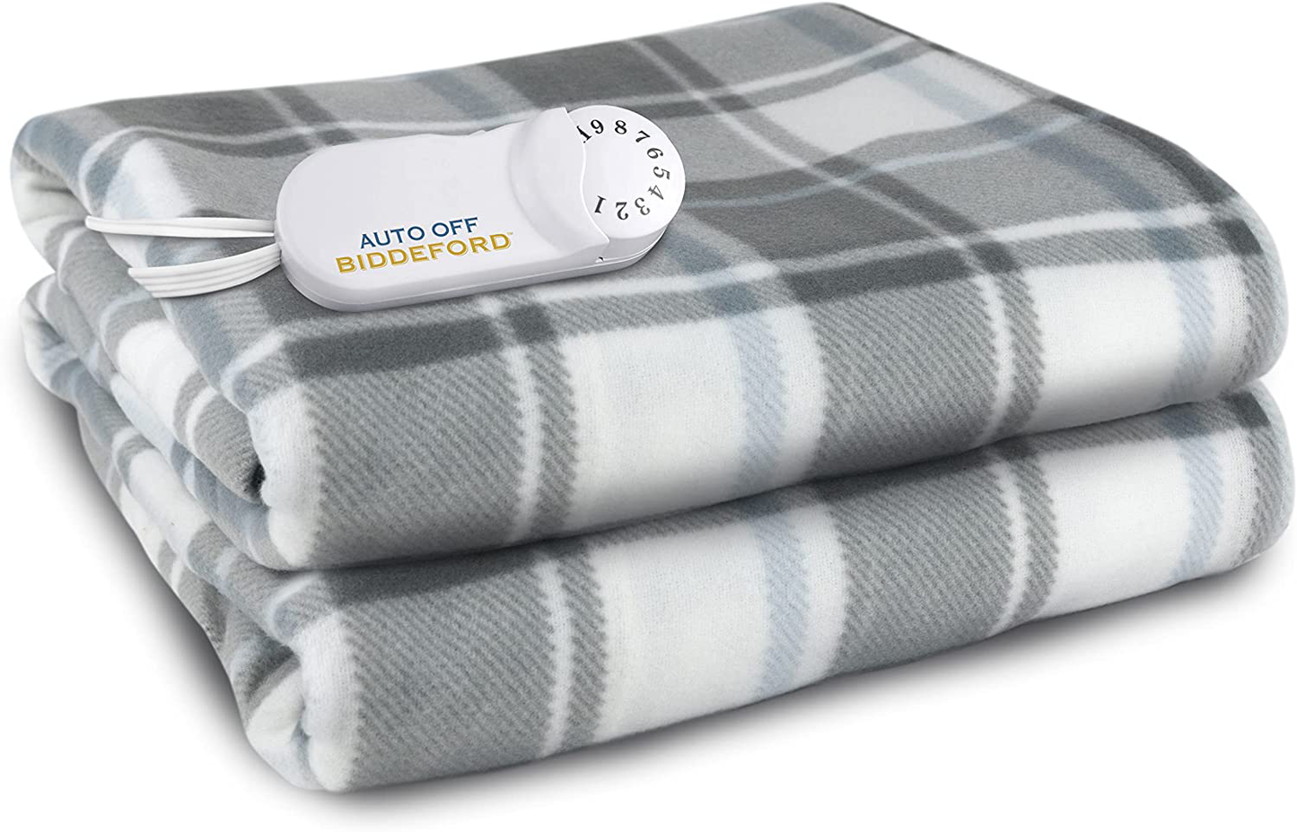 Biddeford Blankets Comfort Knit Electric Heated Blanket with Analog Controller, Throw