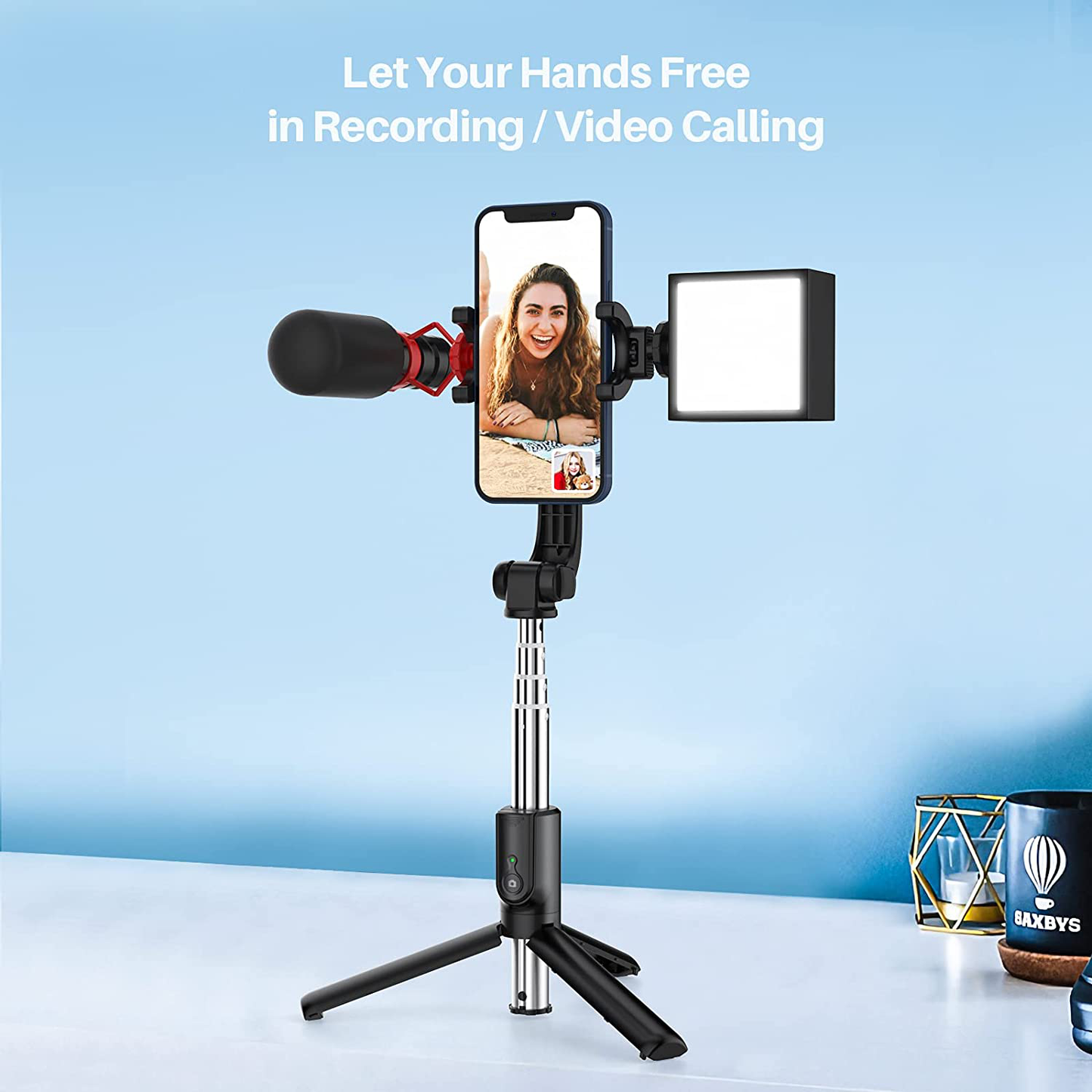 Yoozon Selfie Stick Phone Tripod, All in One Extendable & Portable Iphone Tripod Selfie Stick with Wireless Remote, Compatible with Iphone 13 Pro Max/13 Mini/13/12, Galaxy S21/Note 20/S10, Google Etc