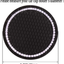 Universal Vehicle Bling 2.75 inch Silicone Anti Slip Crystal Rhinestone Car Coaster (Pack of 2)