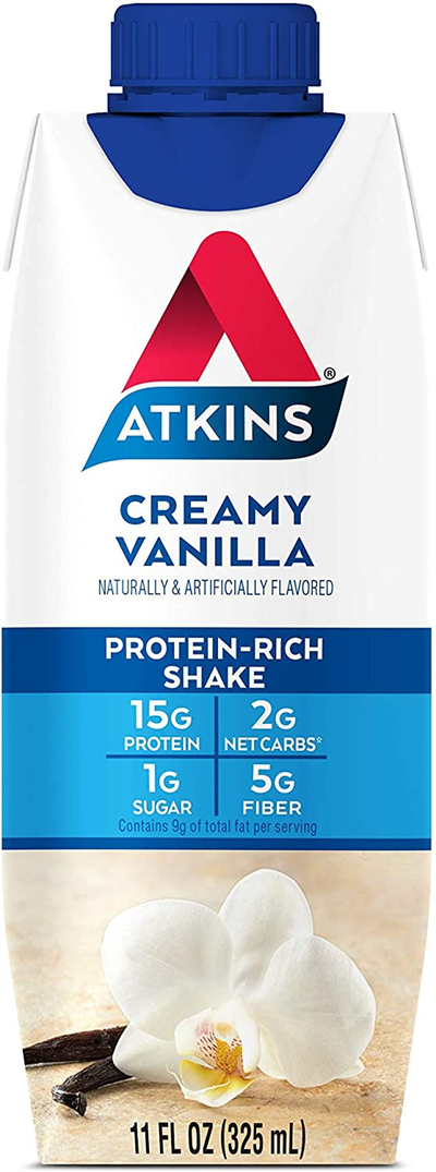 Atkins Creamy Protein-Rich Shake with Creamy Vanilla, 12 Count