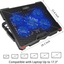 Laptop Cooling Pad 5 Fans Up to 17.3 Inch Heavy Notebook Cooler, Blue LED Lights, 2 USB Ports