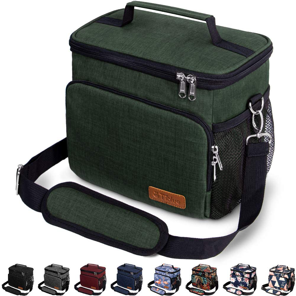 Reusable Lunch Box for Office Work School Picnic Beach - Leakproof Cooler Tote Bag Freezable Lunch Bag with Adjustable Shoulder Strap