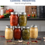 Regular-Mouth Glass Mason Jars, 16-Ounce Glass Canning Jars with Silver Metal Airtight Lids and Bands with Measurement Marks, for Canning, Preserving, Meal Prep, Overnight Oats, Jam, Jelly, (10 Pack)