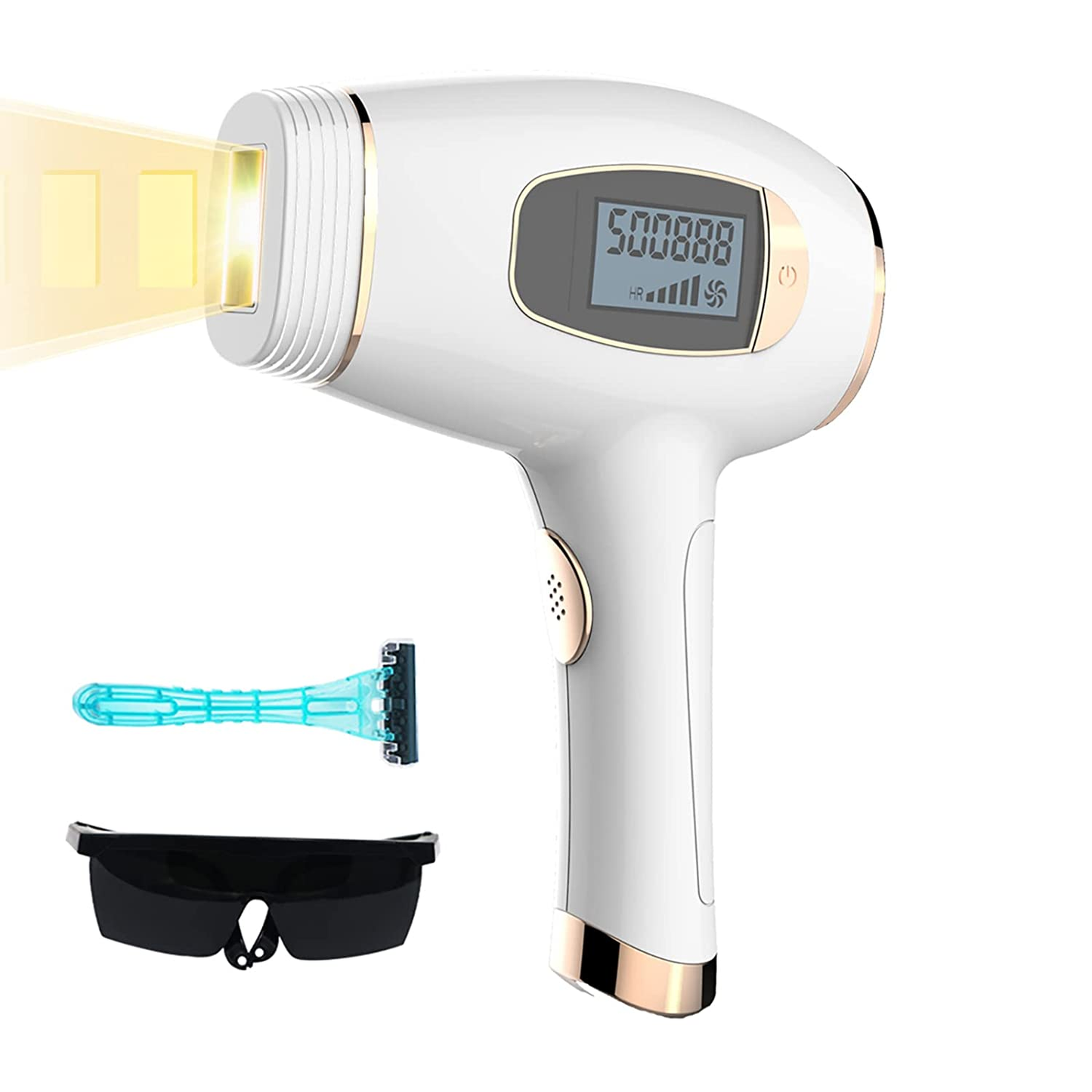 Hair Removal IPL System for Men and Women 500,000 Glitter IPL Permanent, for Home Use, Full Body Home Use