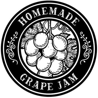 Homemade Canning Dissolvable Labels For Mason Jars and More - Blueberry Jam (2" Circles 60-Pack) Washes off in Seconds Like Magic - Premade Jam, Jelly, Preserves, and More