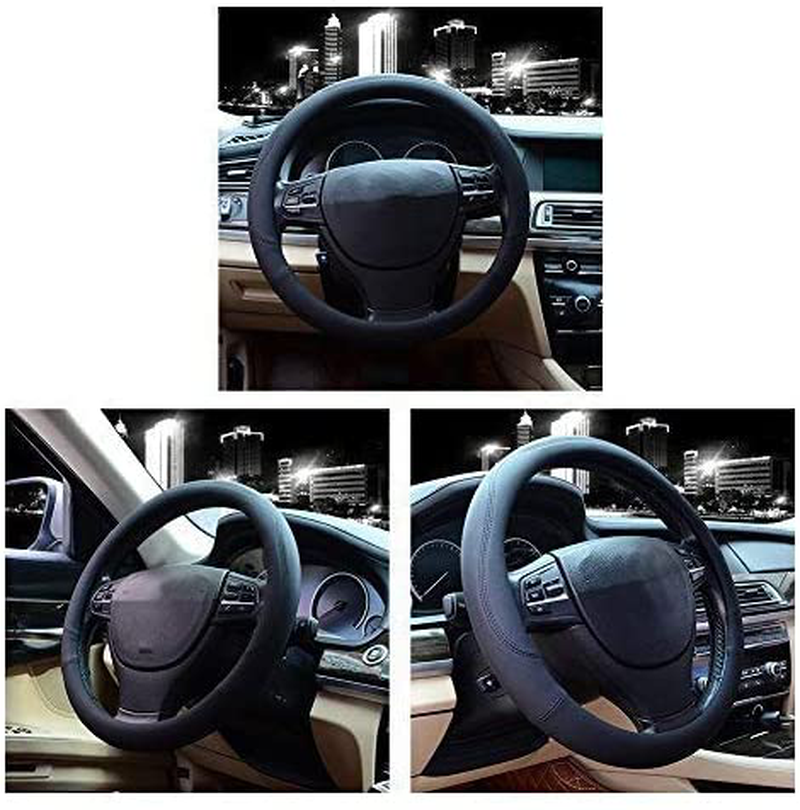 Valleycomfy Microfiber Leather Steering Wheel Covers