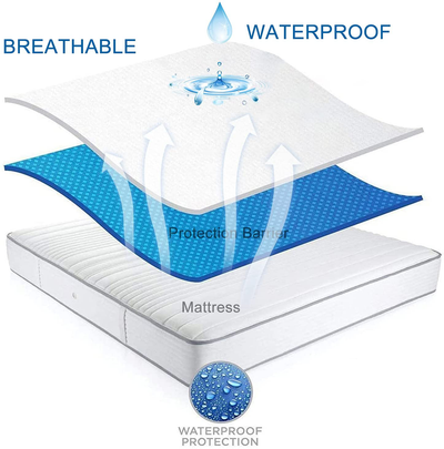 Gehannah California King Mattress Pad 100% Waterproof Mattress Protector, Ultra Soft Noiseless Mattress Cover, Breathable Cooling Mattress Topper with 8-18" Deep Pocket