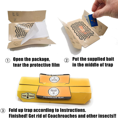 7 Pack Cockroach Roach Killer Glue Board Traps Also for Spiders, Crickets, Beetles and Bugs