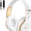 6S Wireless Bluetooth Headphones over Ear, Hi-Fi Stereo Foldable Wireless Stereo Headsets Earbuds with Built-In Mic, Volume Control, FM for Phone/Pc (Black & Gold)