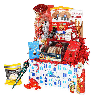Christmas Chocolate & Snacks Box Variety Gift Care Package Basket – Truffles, Cookies, Santa, Cady Pack for Office, Girl, Schools, Friends & Family, Military, College, Son, Daughter, Men, Women, Kids