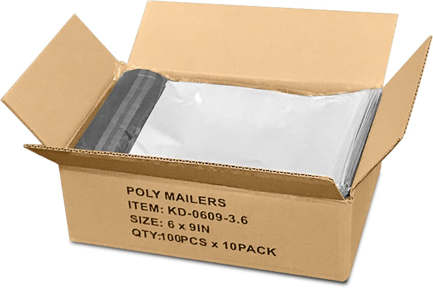 6 X 9 Inch White Poly Mailer Envelopes Shipping Bags Self Sealing, Tear&Water-Resistant Postal Bags (6“ X 9" Inch, 1000 Pcs)