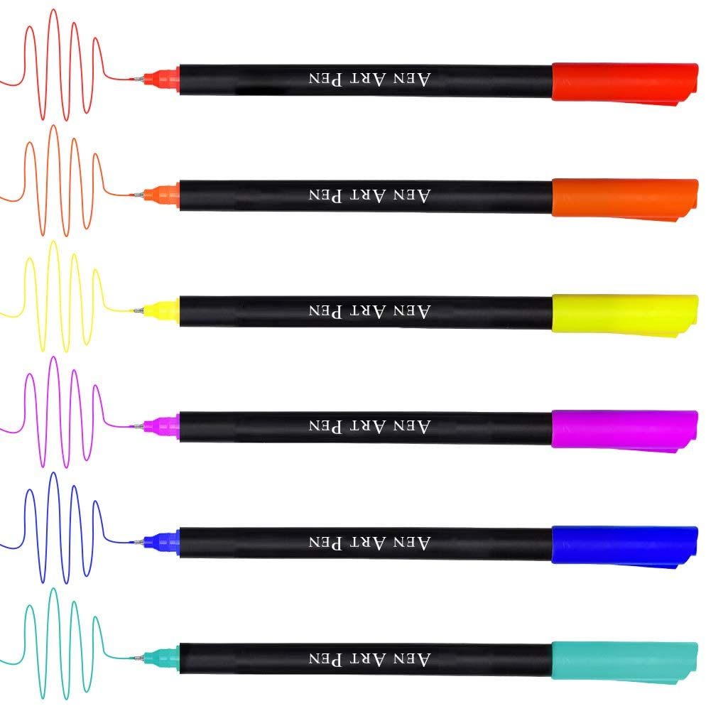 Dual Tip Brush Marker Pens, 18 Brush and Fine Tip Art Marker Pens for Beginners Journaling Hand Lettering Writing Planner