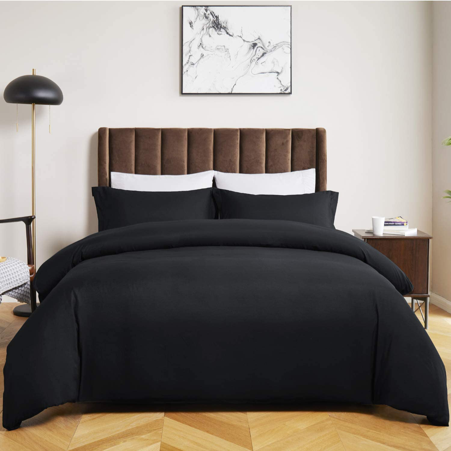 Bedsure Twin Duvet Cover Set Dark Grey - Brushed Microfiber Soft Duvet Cover Twin 2 Pieces with Zipper Closure, 1 Duvet Cover 68x90 inches and 1 Pillow Sham