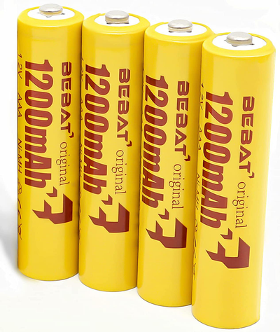 Rechargeable AAA Batteries 4 Pack 1200mAH 1.2V High Capacity AAA Rechargeable Battery Pack Household Baterias Recargables Triple A Batteries Rechargeable Cell NiMH Rechargable Batteries Variety Pack