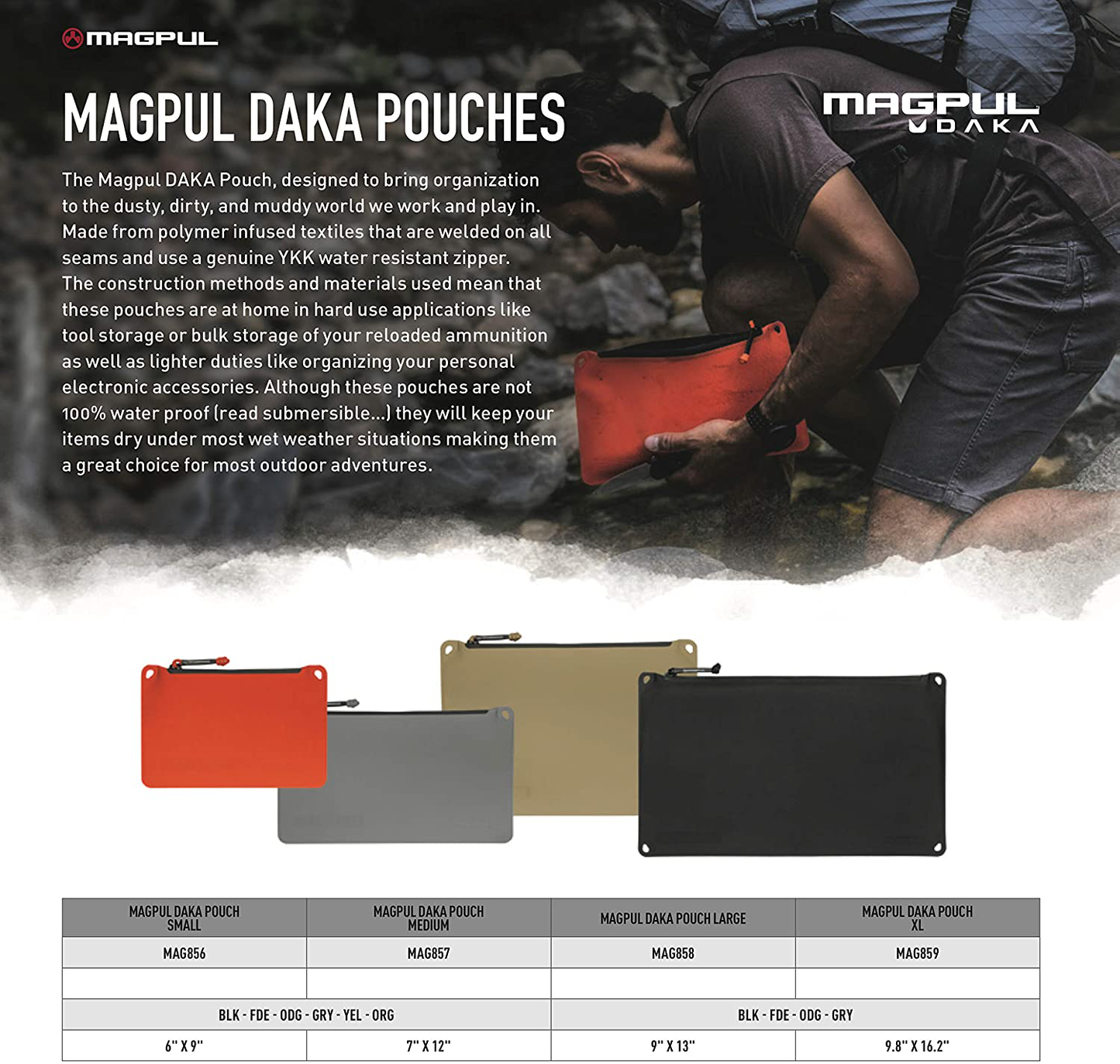 Magpul DAKA Pouch Zippered Tactical Range Tool and Gear Bag