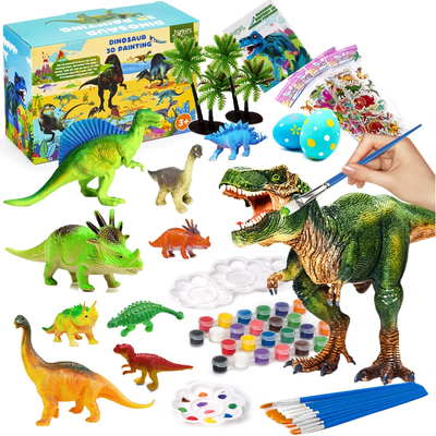 Kids Crafts and Art Sets Drawing Kit - Painting Dinosaur Toys for 3 4 5 6 7 8 Years Old Boys and Girls, as Children S Day Party Gifts for Kids to Build Their Own Dinosaur World