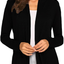 Womens Casual Lightweight Long Sleeve Cardigan Soft Drape Open Front Fall Dusters (S-3X)