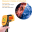 Infrared Thermometer, Digital IR Laser Thermometer Temperature Gun -26°F~1022°F (-32°C～550°C) Temperature Probe Cooking/Air/Refrigerator - Meat Thermometer Included -Non Body Thermometer