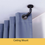Kenney Adler Indoor/Outdoor Rust-Resistant Wrap Around Curtain Rod, 28-48", Black
