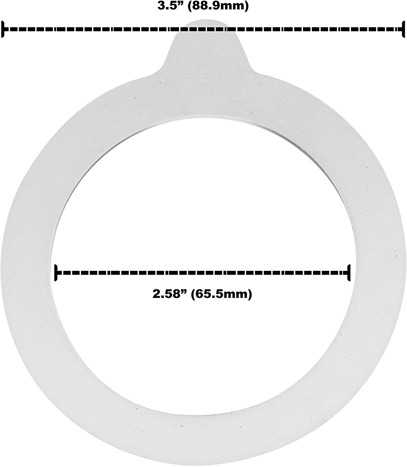 Sunshine Mason Co. Wire Bail Rubber Jar Gaskets 3.5"(90mm), fits Bormioli Fido Jars Made in USA 6 Pieces