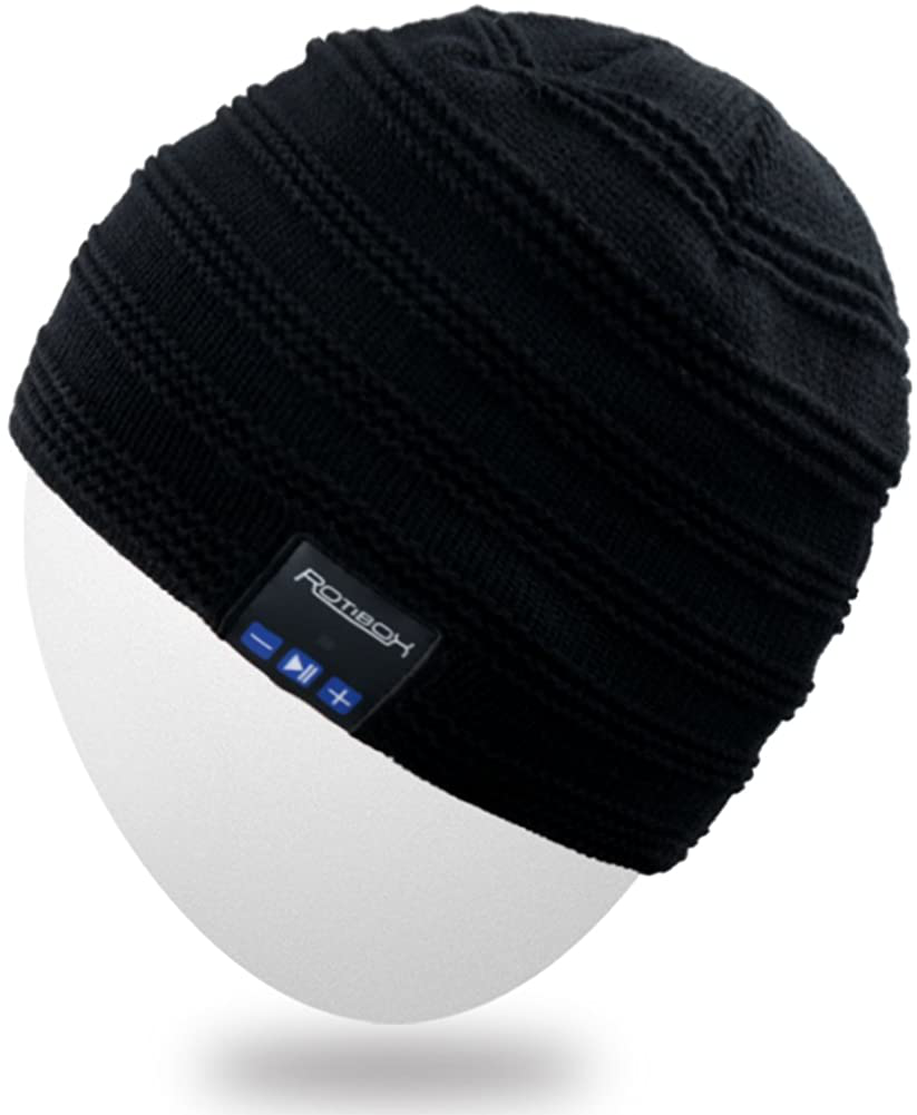 Rotibox Bluetooth Beanie Hat Wireless Headphone for Outdoor Sports Xmas Gifts