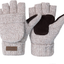 Winter Knitted Convertible Fingerless Gloves Wool Mittens Warm Mitten Glove for Women and Men