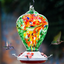 Muse Garden Hummingbird Feeder for Outdoors, Hand Blown Glass, 34 Ounces, Containing Ant Moat, Comet