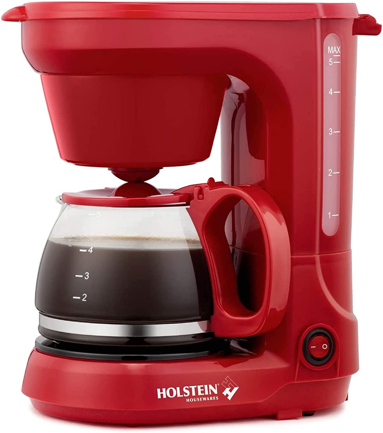 Holstein Housewares - 5-Cup Compact Coffee Maker, Teal - Convenient and User Friendly with Auto Pause and Serve Functions,Hh-0914701E