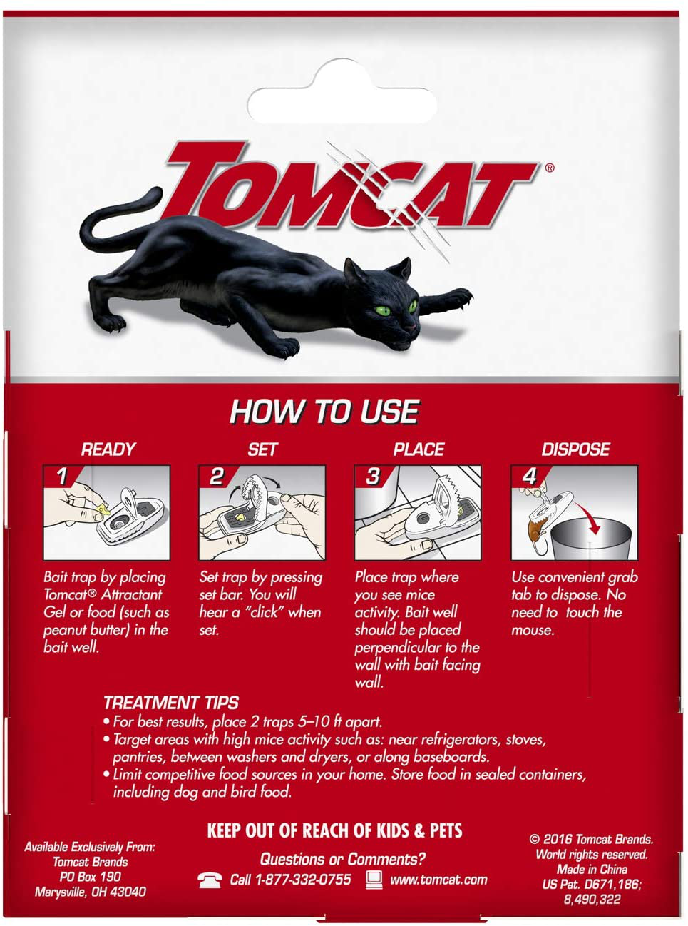 Tomcat Press 'N Set Mouse Trap, 2 Traps/Pack (7-Pack)