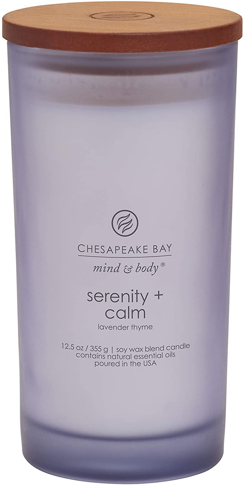 Chesapeake Bay Candle Scented Candle, Serenity + Calm (Lavender Thyme), Large, 12 Ounce
