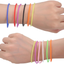 Senkary 120 Pieces Multicolor Silicone Jelly Bracelets Nonluminous Hair Ties for Party, Adults, Women, Girls (10 Colors)