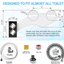 Toilet Seat-Bidet Attachments-Non Electric-Dual Nozzle - Hot and Cold Water Bidet with Adjustable Water Spray for Sanitary and Feminine
