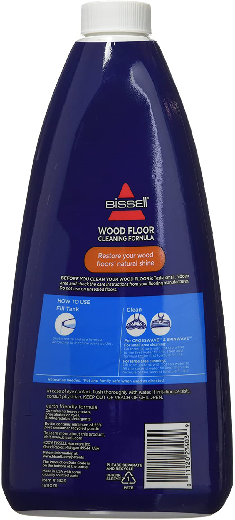 Bissell Crosswave, Combo 3 Pack Multi-Surface, Wood Floor & Area Rug Formula, 96 Fl Oz