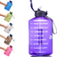 1 Gallon Motivational Time Marker Water Bottle with Silicone Straw 