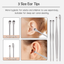 Ear Pick Earwax Removal Kit, Ear Cleansing Tool Set, 6In1 Stainless Steel Ear Curette Ear Wax Remover Tool with Detachable Keychain Box,Reusable Ear Cleaning Kit,Ear Care Tools for Family
