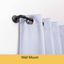 Kenney Adler Indoor/Outdoor Rust-Resistant Wrap Around Curtain Rod, 28-48", Black