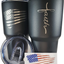 30Oz Army Veteran Tumbler - Double Insulated - with Silicone Straw and USA Sticker (Army Veteran)