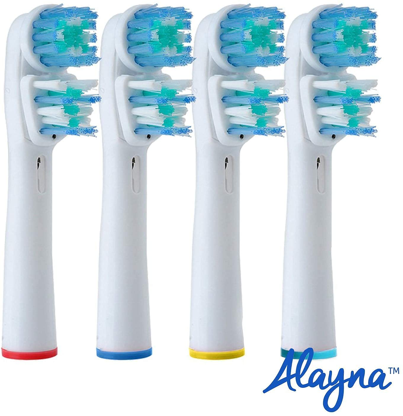 Replacement Brush Heads Compatible With Oral B- Double Clean Design Fits Oralb Pro 7000, 1000, 8000, 9000, 1500, 5000, Kids, Vitality & More!