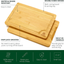 XXXL Bamboo Cutting Board for Kitchen 24" x 18" - Cheese and Charcuterie Serving Tray for Meat, Turkey, Vegetables, Dough - Carving Board with Juice Groove