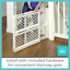 Toddleroo by North States 42” Supergate Ergo Baby Gate Great for Doorways or Stairways, Includes Wall Cups for Extra Holding Power, Pressure or Hardware Mount, 26” - 42” Wide, 26" Tall, Ivory