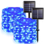 JMEXSUSS 2 Pack 100 LED Solar Halloween Lights,33ft 8 Modes Red Solar Halloween String Lights Outdoor Waterproof Solar Halloween Fairy Lights for Halloween Decorations