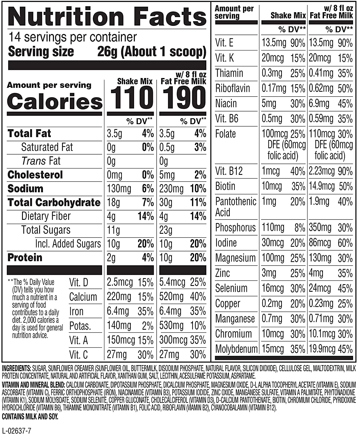 Slimfast Meal Replacement Powder, Original French Vanilla, Weight Loss Shake Mix, 10G of Protein, 14 Servings (Pack of 3)