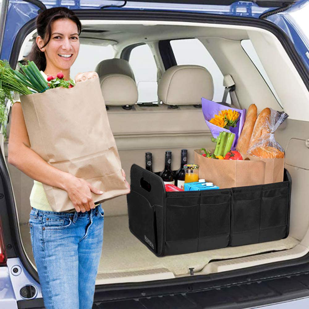 Foldable Trunk Storage Organizer, Reinforced Handles, Suitable for Any Car, SUV, Mini-Van Model Size