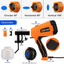 YATTICH Paint Sprayer, 700W High Power HVLP Spray Gun, 5 Copper Nozzles & 3 Patterns, Easy to Clean, for Furniture, Cabinets, Fence, Car, Bicycle, Garden Chairs etc. YT-201-A