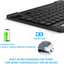 Protable Small Bluetooth Keyboard External Rechargeable Cordless Wireless Keyboard for Android Tablet Cell Phone Smartphone Iphone Ipad Mini Air Pro Macbook Laptop Windows Surface Universal (Black)