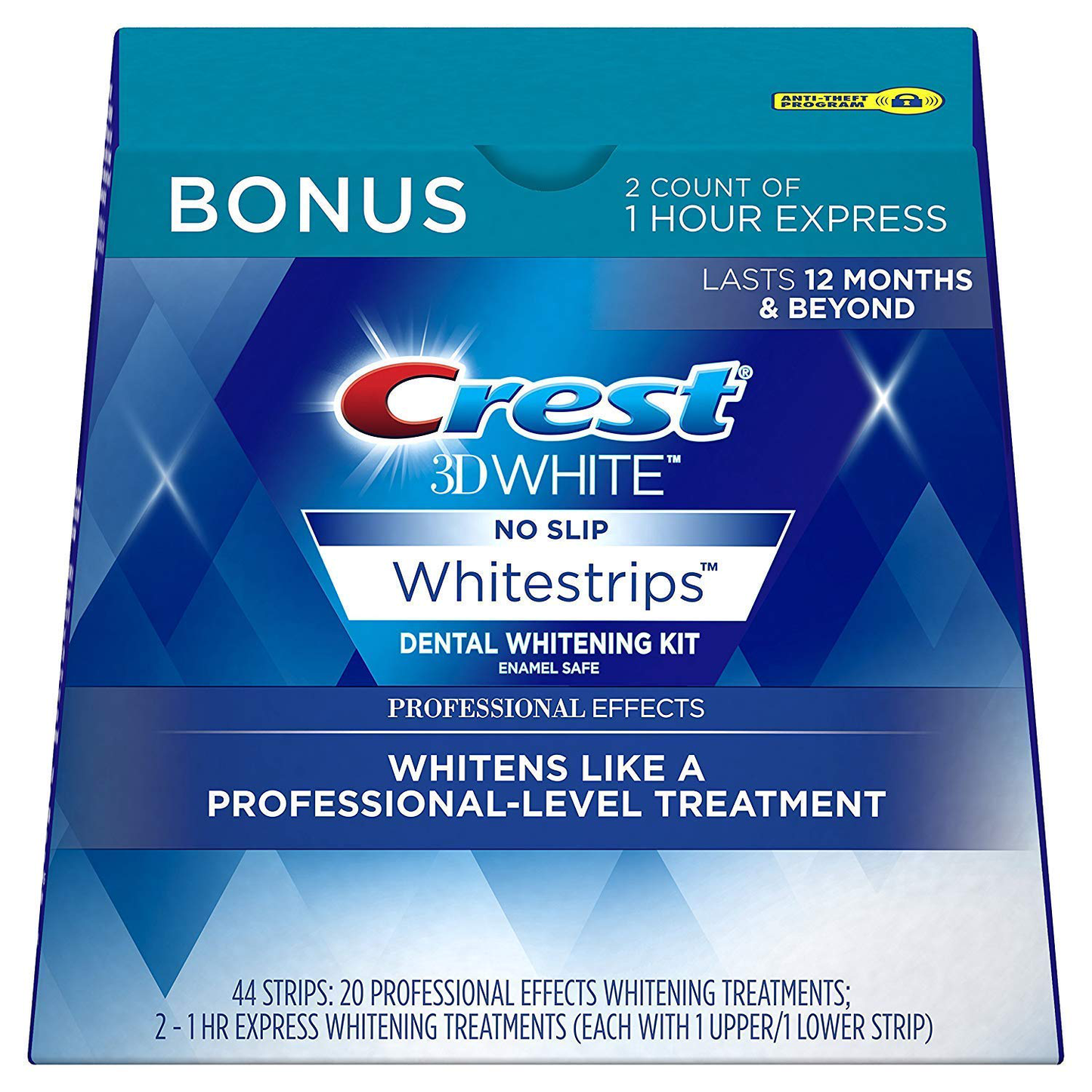 Crest 3D White Professional Effects Whitestrips 20 Treatments + Crest 3D White 1 Hour Express Whitestrips 2 Treatments - Teeth Whitening Kit