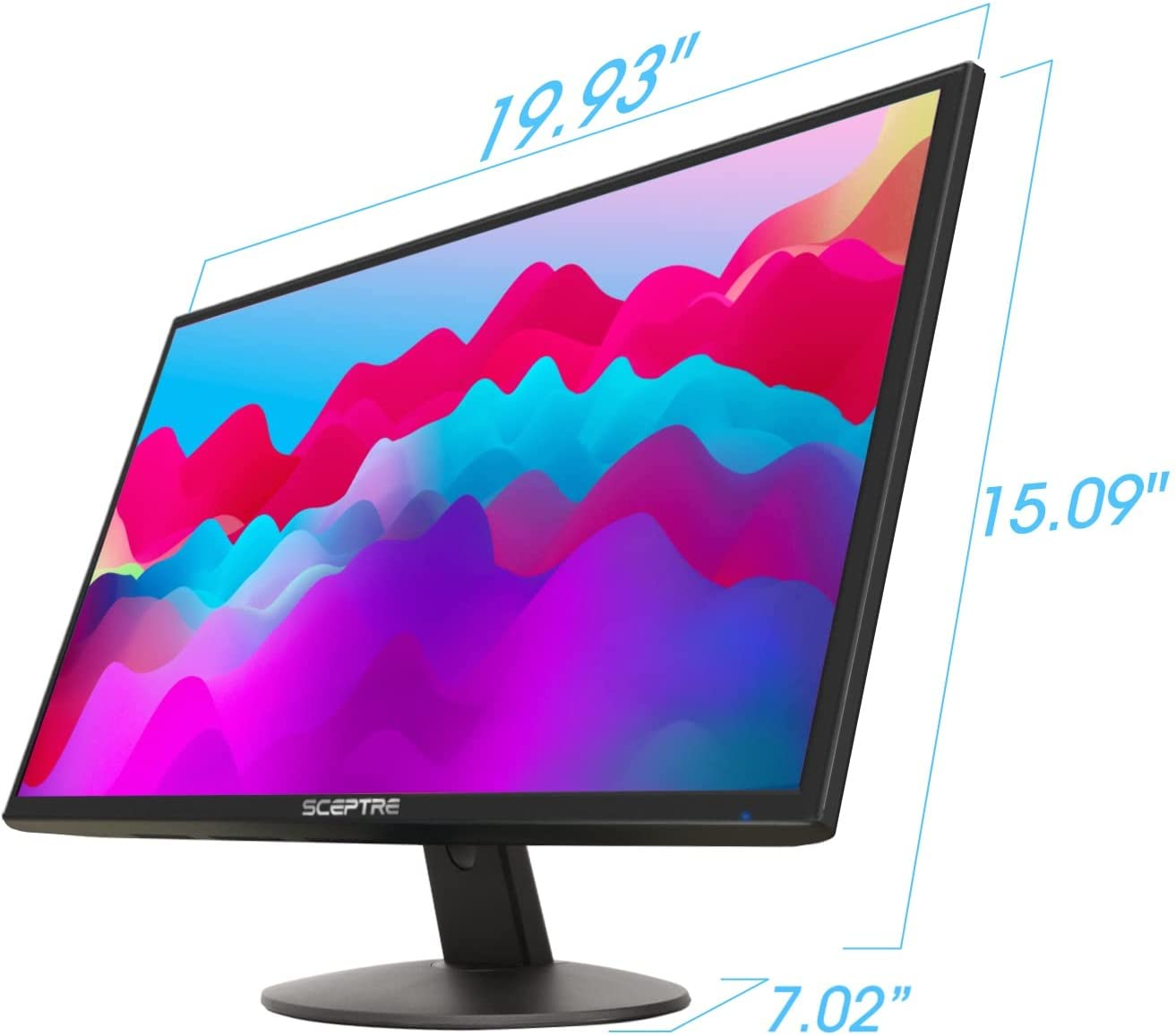 Sceptre E225W 22" Ultra Thin 75Hz 1080P LED Monitor 2X HDMI VGA Build-In Speakers, Metallic Black