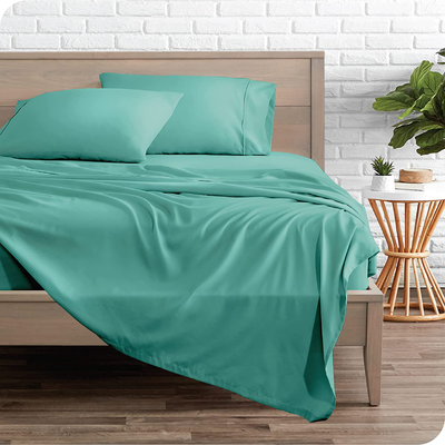 Bare Home Twin Sheet Set - 1800 Ultra-Soft Microfiber Twin Bed Sheets - Double Brushed - Twin Sheets Set - Deep Pocket - Bedding Sheets & Pillowcases (Twin, Turquoise)